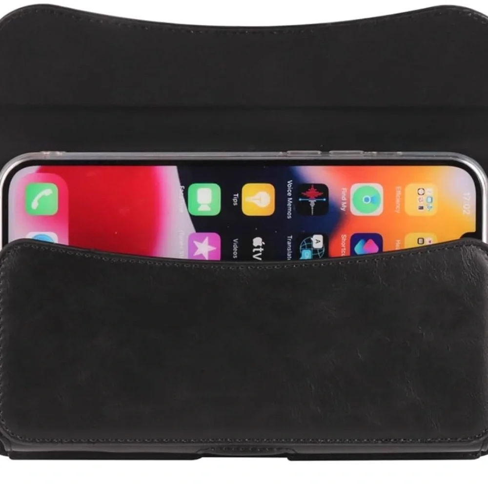 Black Leather Phone Holster
